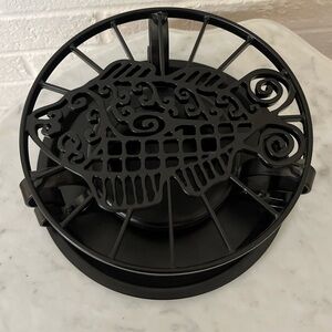 McKenzie Childs Fondue Pot Warmer Fish Stand Hot Plate Holder